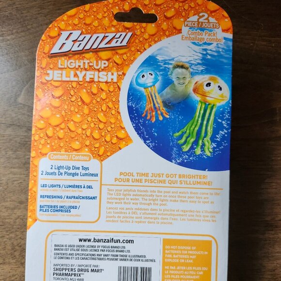 FUN BANZAI Light-up Jellyfish BNIP Diving Toy Learning Toy 2 Pack - Picture 4 of 6